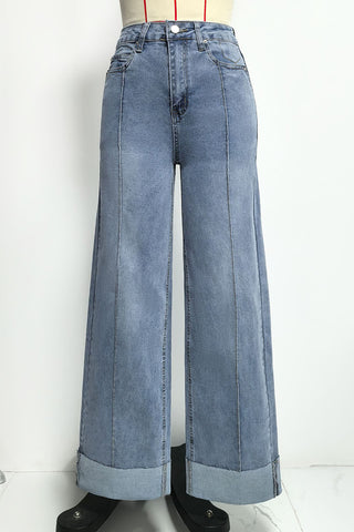 Classic Straight-Leg Denim Jeans