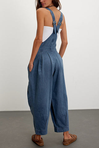 Casual Button-Strap Jumpsuit