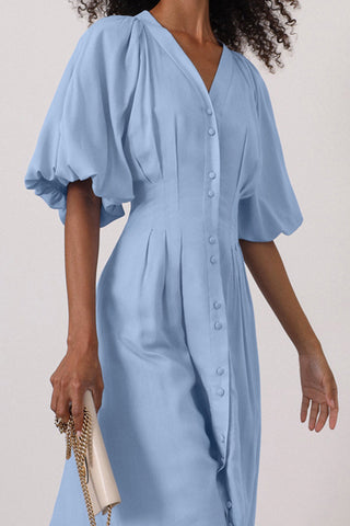 Button-Down Casual Maxi Dress