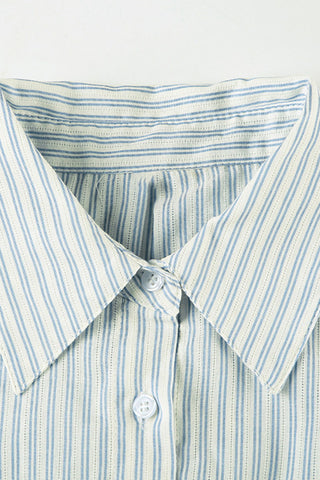 Striped Crop Top and Skirt Set