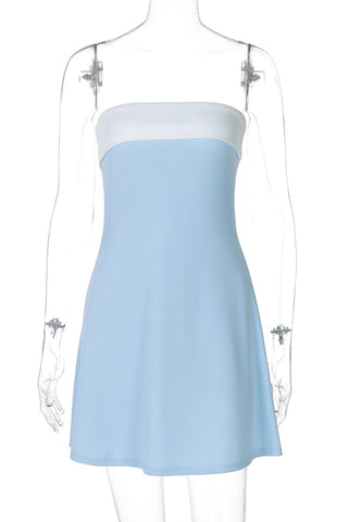 Strapless A-Line Casual Dress