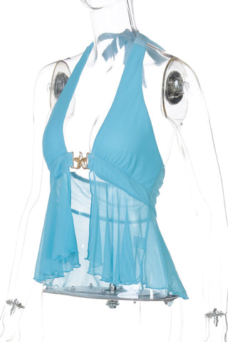 Halter Sheer Layered Camisole