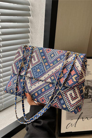 Chic Woven Chain Strap Bag