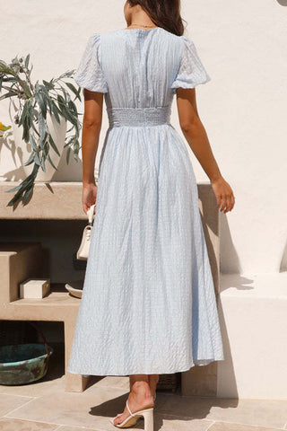 Button-Front Casual Midi Dress