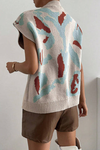 Abstract Pattern Sweater Vest
