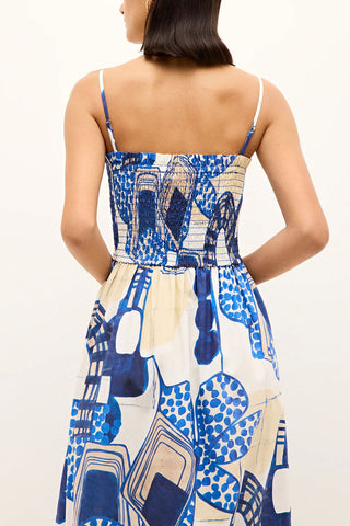Abstract Printed Midi Dress
