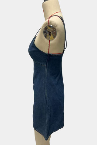 Sleeveless Denim Mini Dress