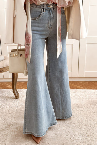 Classic Wide-Leg Denim Trousers