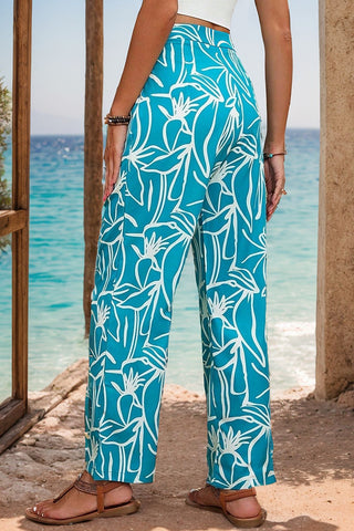Floral Wide-Leg Pants