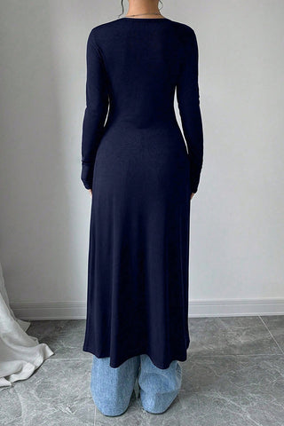 Longline Button-Front Blouse