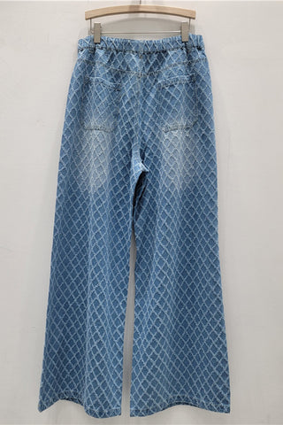 Rhinestone Straight-Leg Jeans