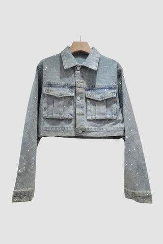 Glitter Embellished Denim Jacket