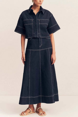 Two-Piece Button-Up Skirt Set