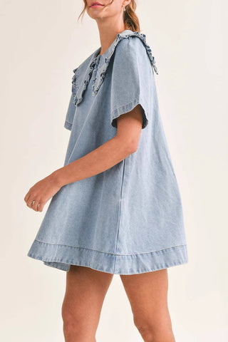 Frill-Collar Day Dress
