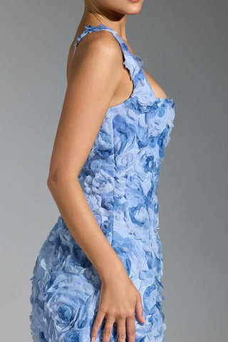 Floral Textured Sleeveless Sundress