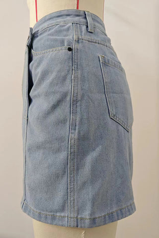 Classic A-Line Denim Skirt