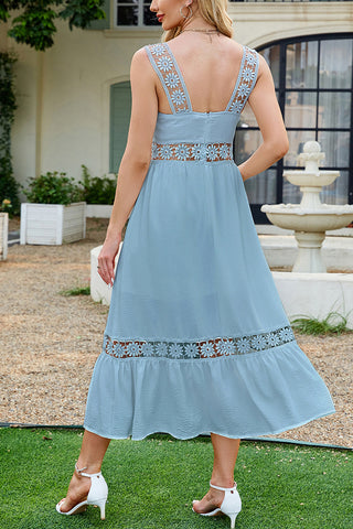 Lace Tiered Midi Sundress