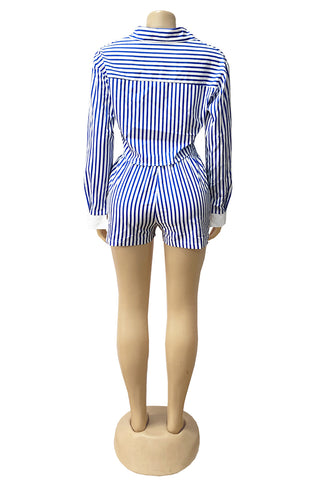 Striped Two-Piece Short Set