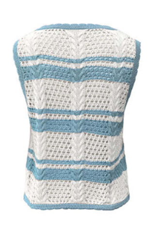 Tie-Front Crochet Sweater Vest