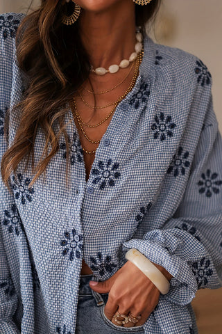 Floral Checkered Shirt