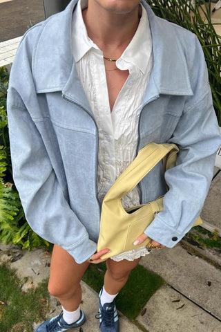 Zipper-Front Casual Jacket