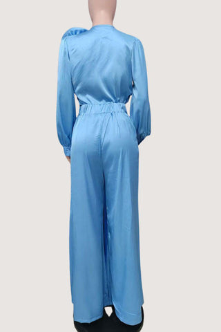 Elegant Ruffle Detail Pants Set