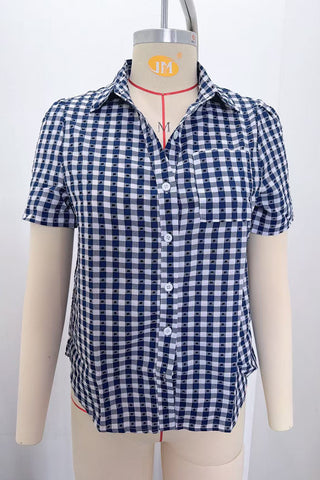 Button-Up Plaid Shirt