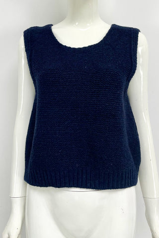 Bow-Detail Open-Back Sweater Vest