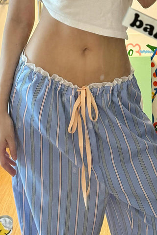 Striped Drawstring Casual Pants