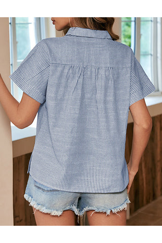 Striped Button-Up Shirt