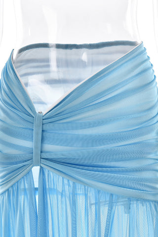 One-Shoulder Mesh Two-Piece Set