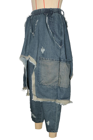 Distressed Harem Boyfriend Jeans