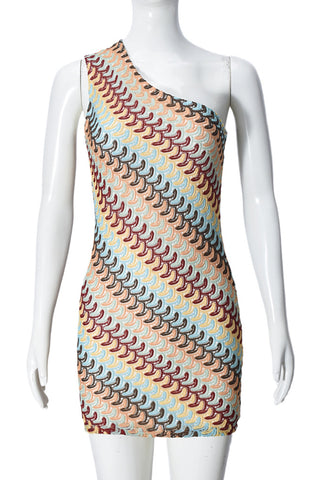 One-Shoulder Mini Casual Dress