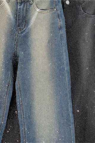 Embellished Straight-Leg Jeans