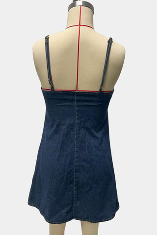 Sleeveless Denim Mini Dress