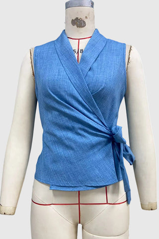 Wrap-Around Sleeveless Top