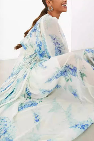 Floral Print Maxi Casual Dress