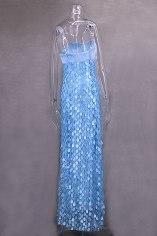 Strapless Maxi Evening Dress