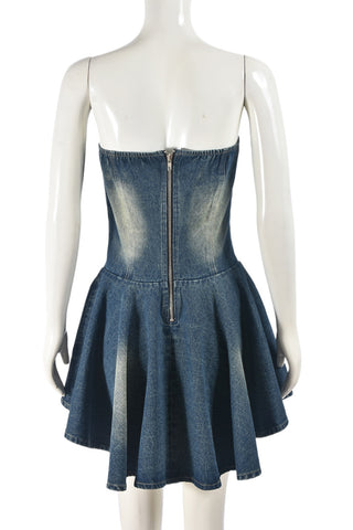 Corset Denim Mini Dress