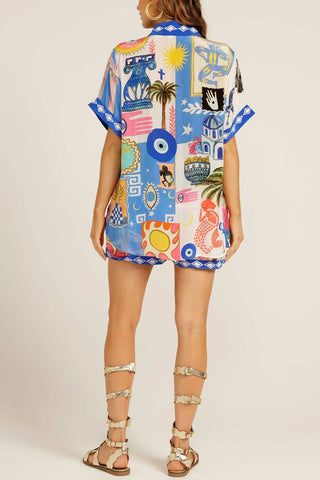 Vibrant Print Short Set