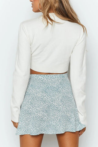 Polka Dot A-Line Mini Skirt