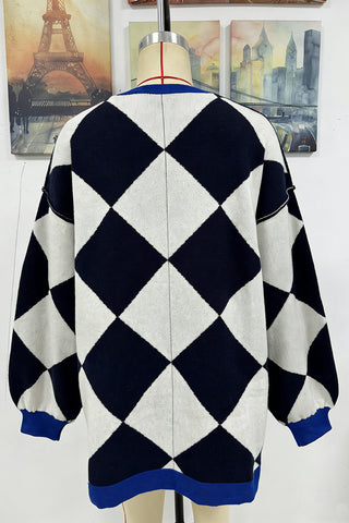 Geometric Patterned Cardigan