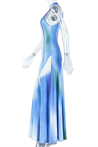 Halter-Neck Maxi Vacation Dress