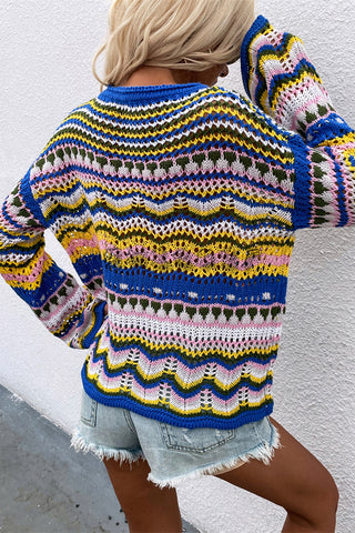 Vibrant Multi-Pattern Sweater
