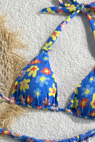 Floral Halter Bikini Set