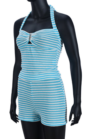 Striped Halter Top and Shorts Set