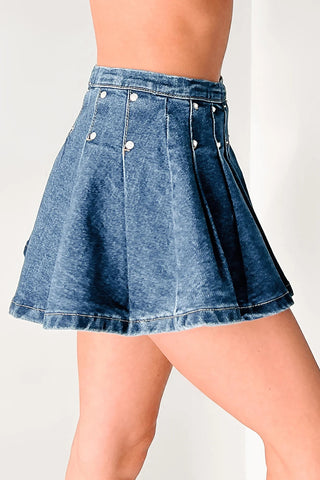 Studded A-Line Mini Skirt