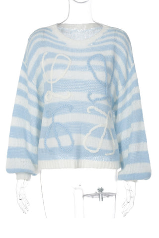 Striped Tie Pattern Sweater