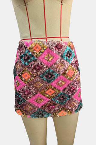 Sequin Mini Skirt