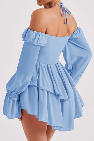 Off-Shoulder Ruffle Mini Dress